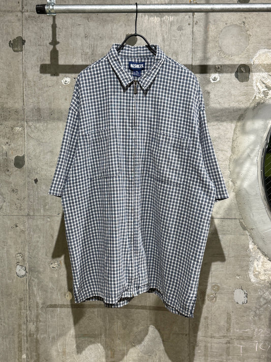 00s RESULTS Lightweight Zip-up Plaid Shirt