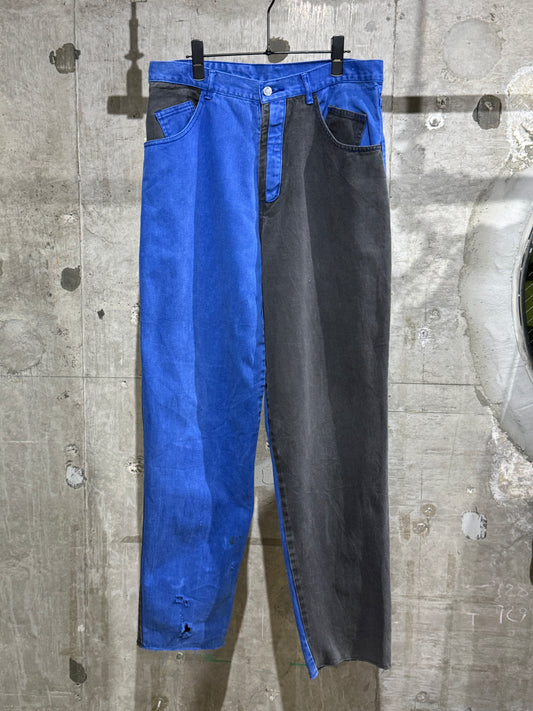 90's Machine Bi-color Denim Pants
