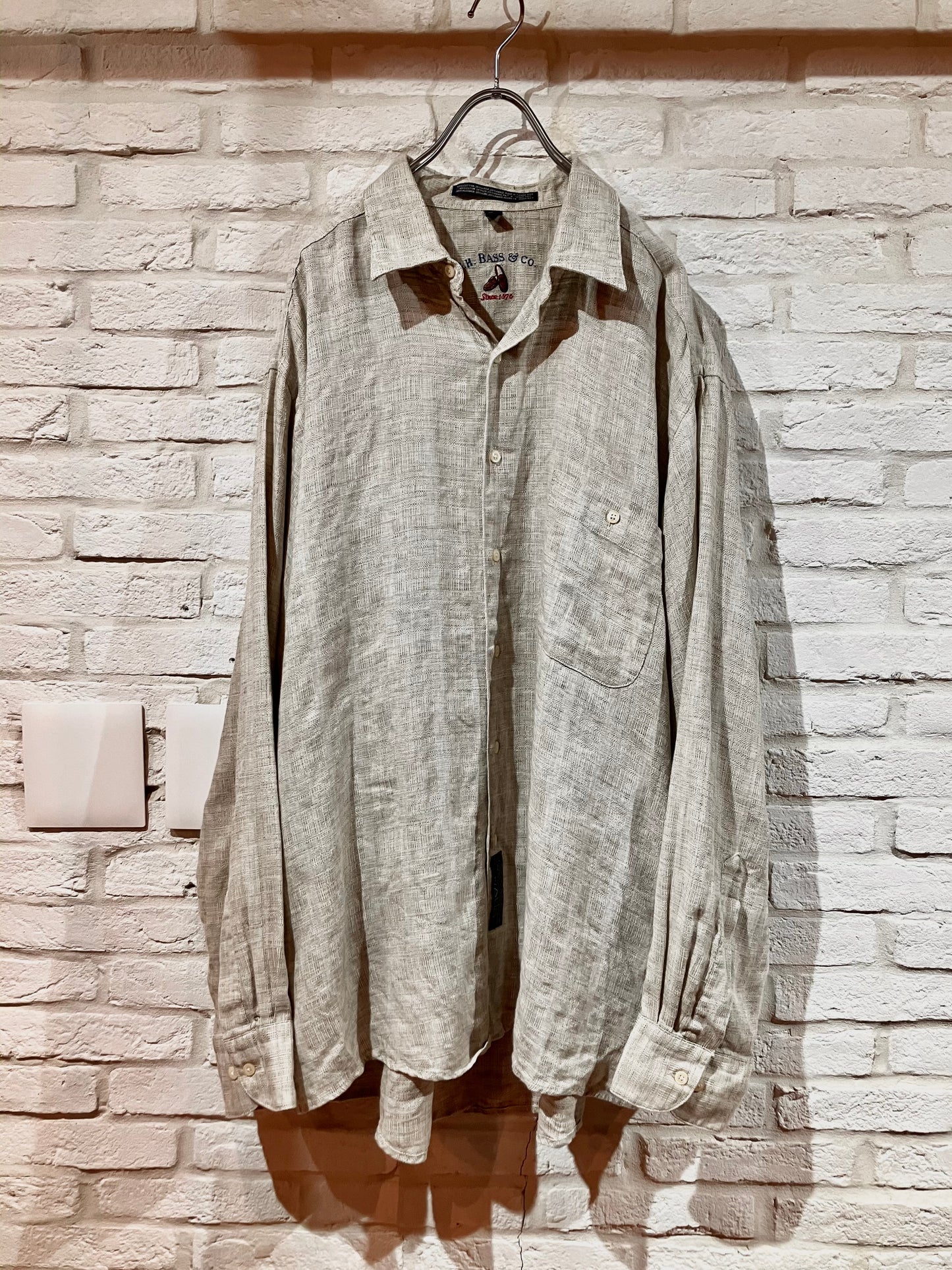 "G.H BASS&CO." Old Design Fabric Shirt