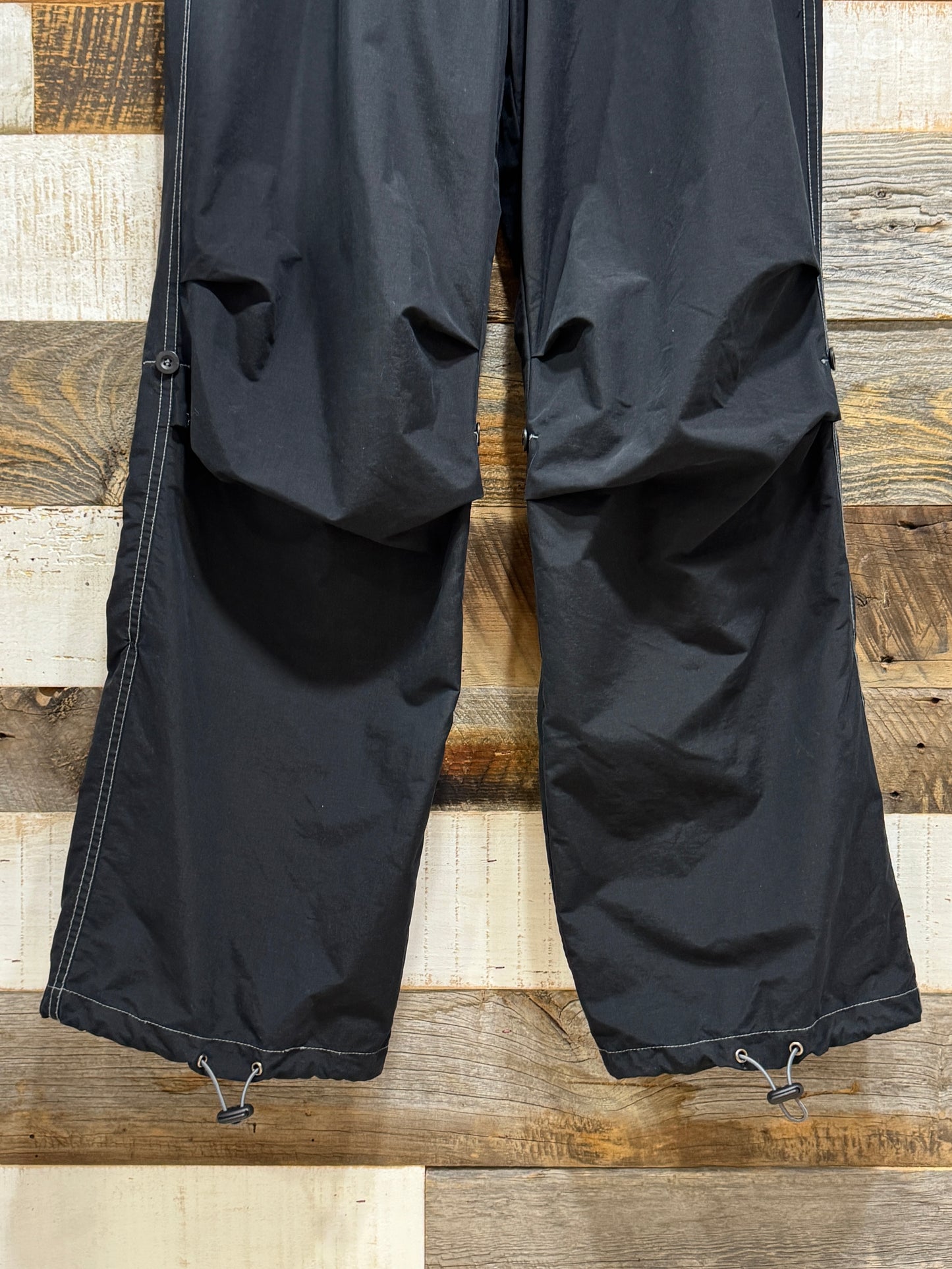Black Nylon Cynch Pants