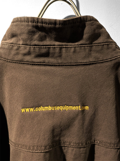 Washed duck work jacket