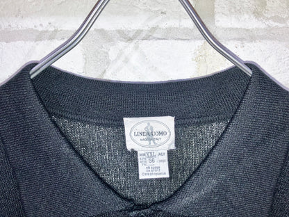 Old Oversized Summer Knit Polo Shirt