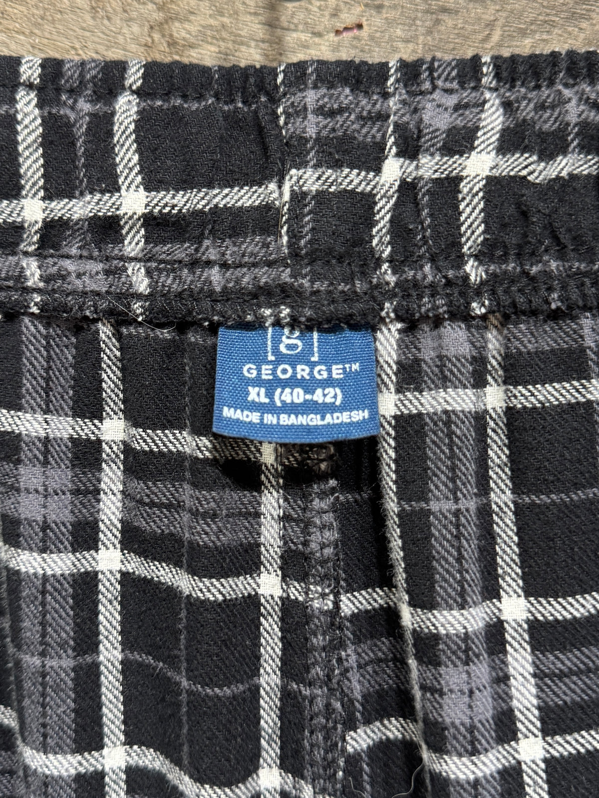 George Plaid Plannel Wide EZ Pants