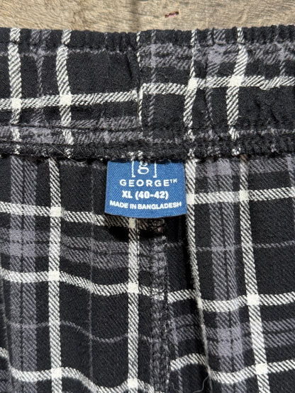George Plaid Plannel Wide EZ Pants