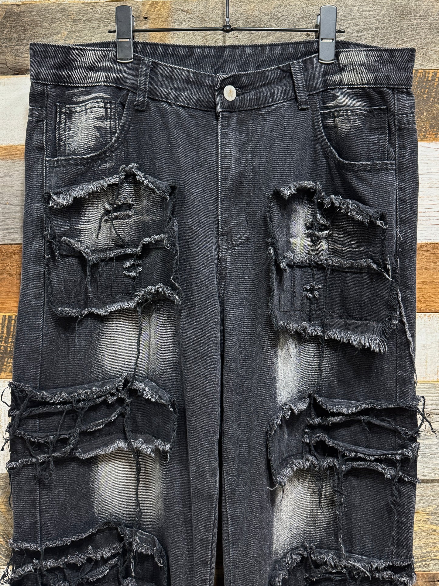 Multi-Layer Ripped Denim Pants