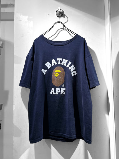 Old A BATHING APE college print Tee
