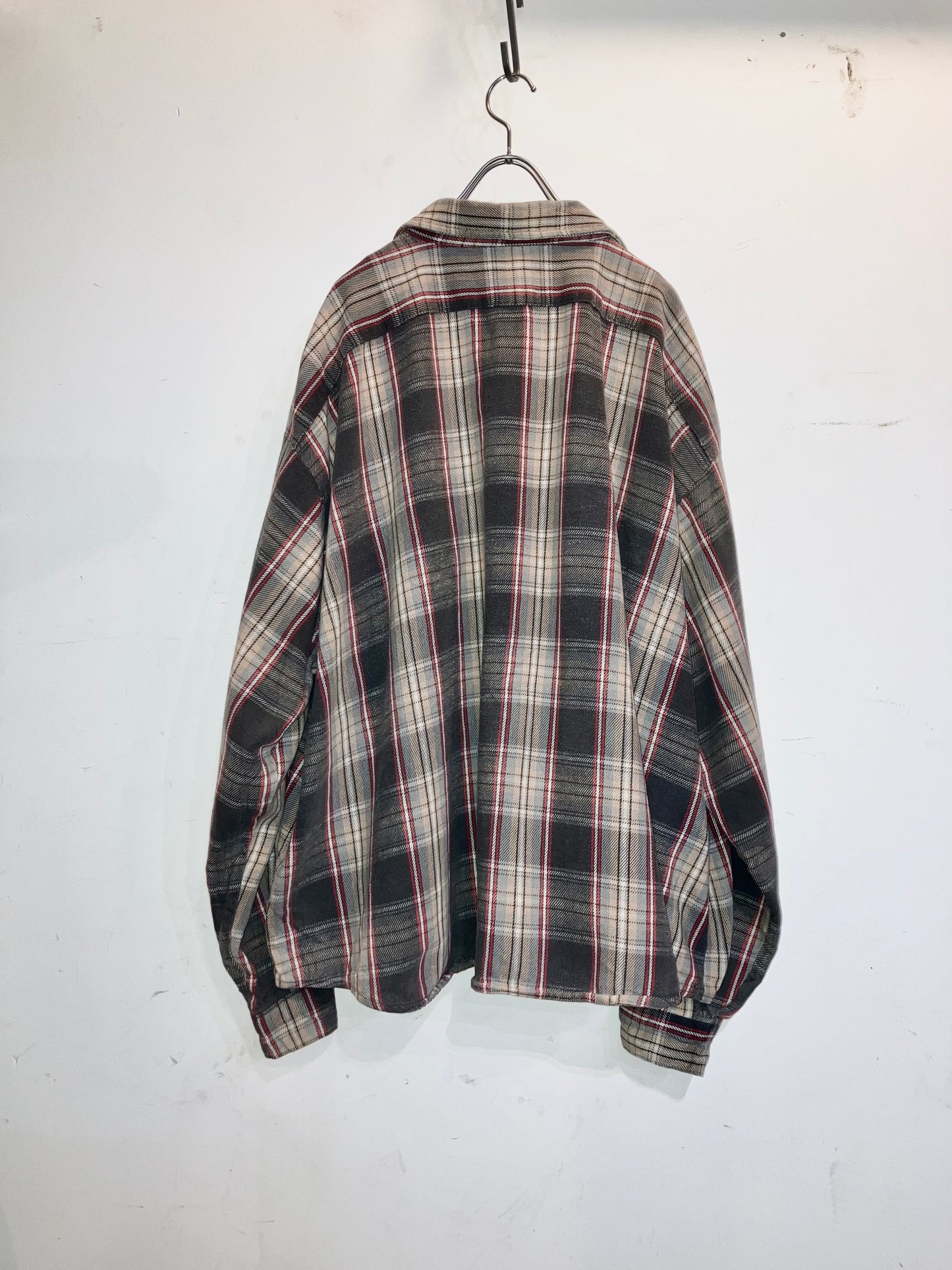 "FIVE BROTHER" Old Super Wide Heavy Flannel Check Shirt