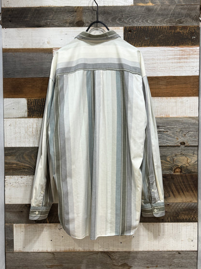 Old Perry Ellis Striped Cotton Shirt