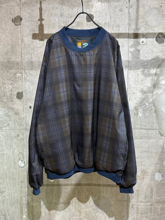90's Plaid Pullover Jacket