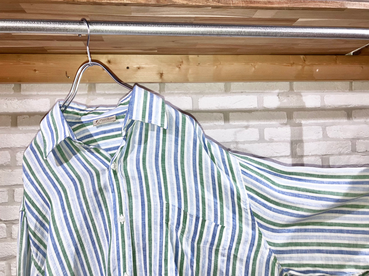 Old Oversized Stripe Linen Shirt