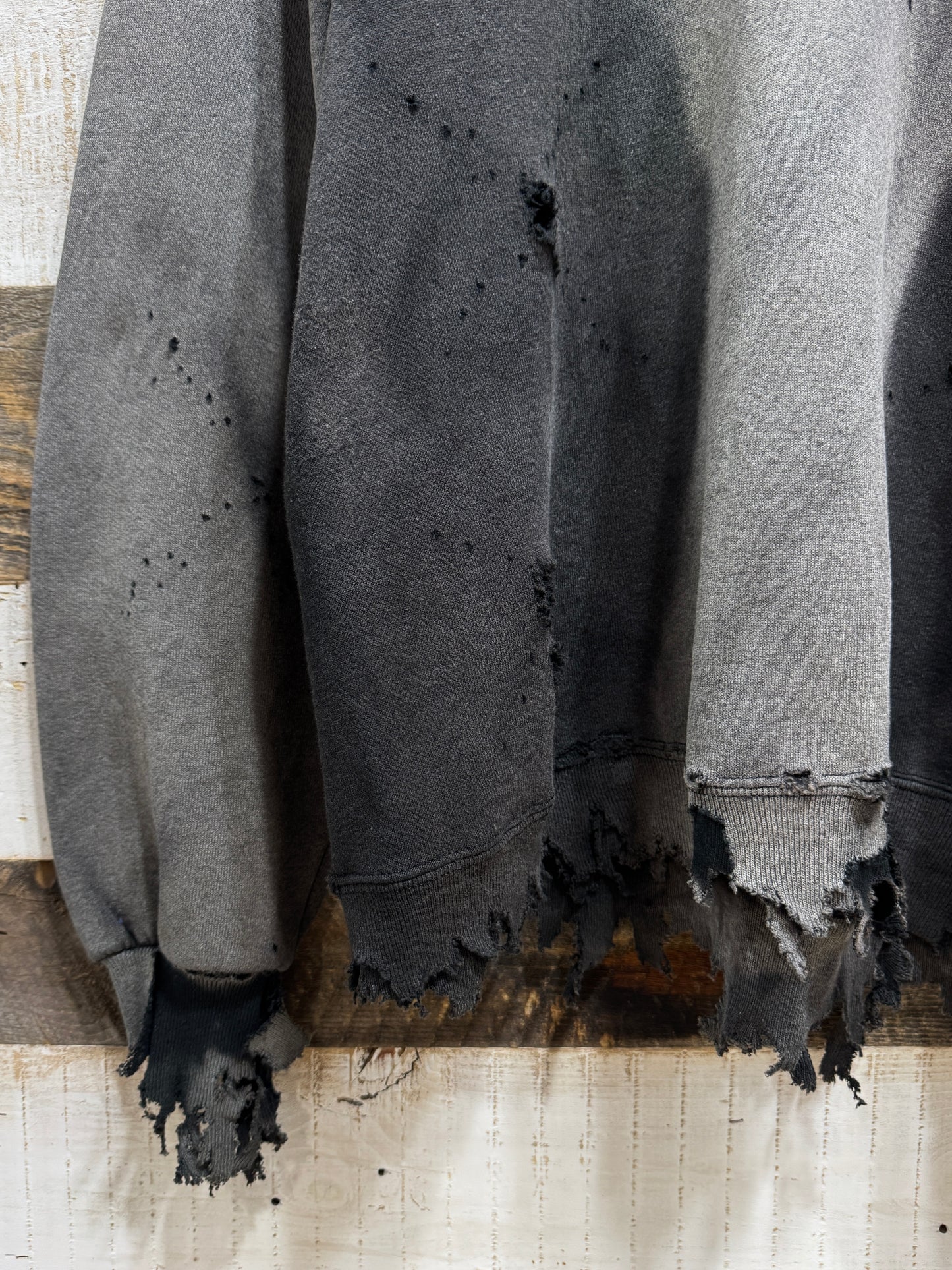 00s Vintage Bleach Washed Destroyed Sweatshirt