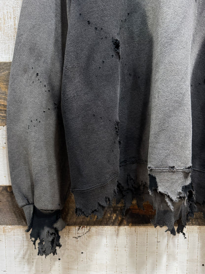 00s Vintage Bleach Washed Destroyed Sweatshirt
