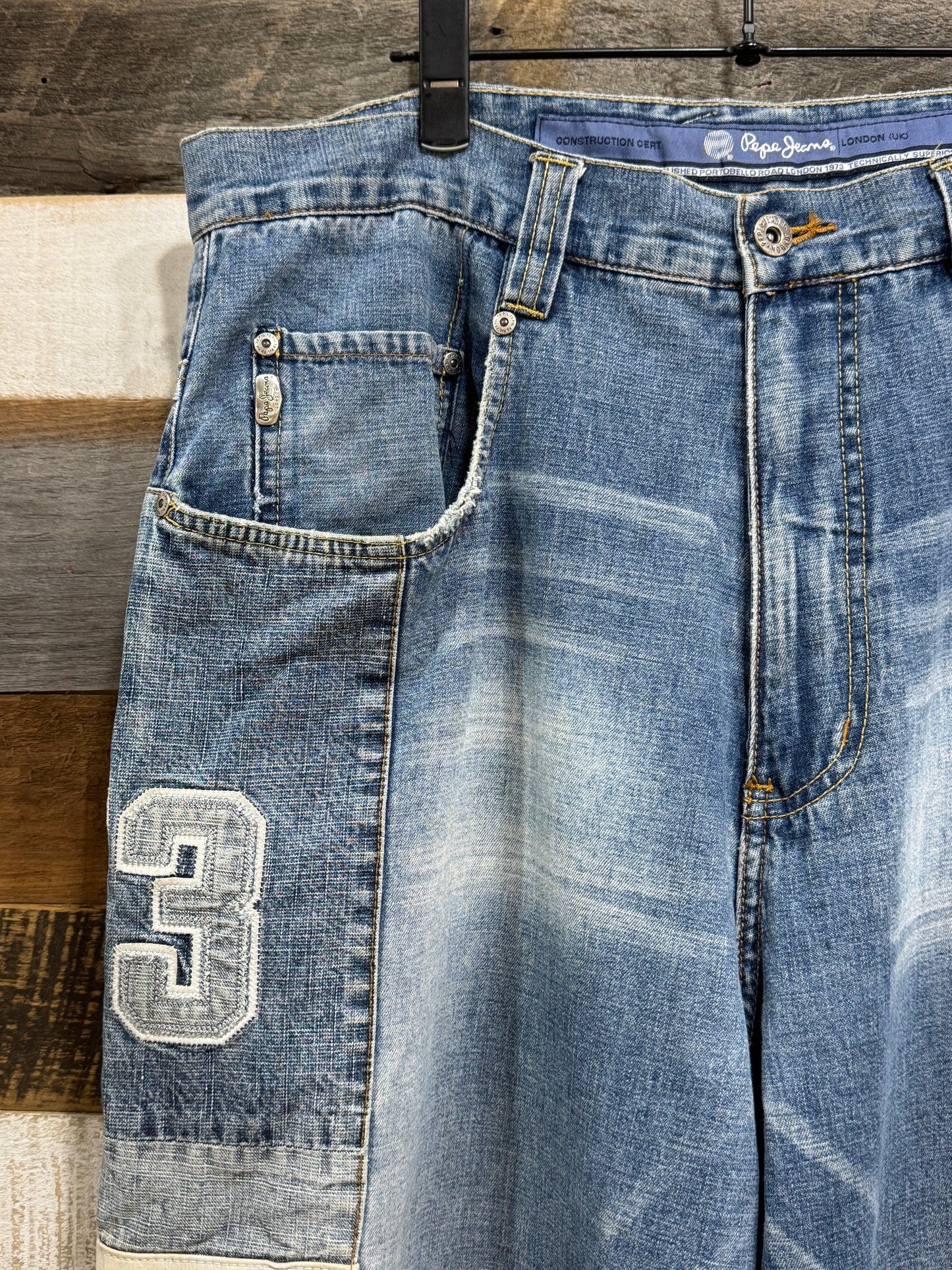Pepe Jeans Patch Design Denim Pants
