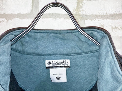 "Columbia" 00s Design Half Zip Sweat