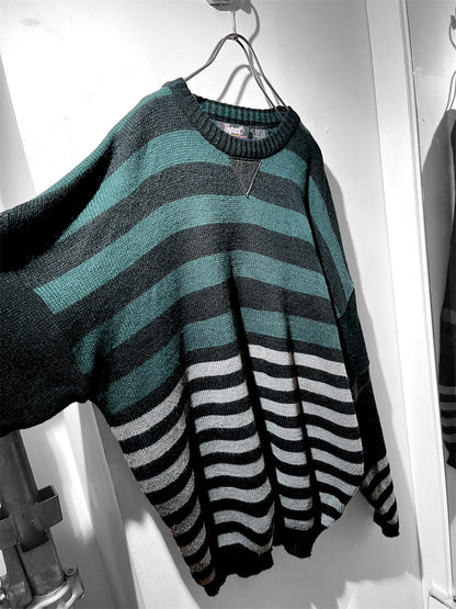 Mulch border leather patch sweater