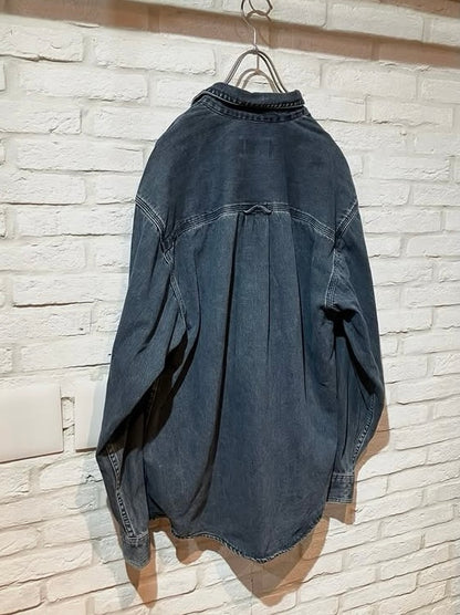 "Eddie Bauer" Old Nice Color Design Denim Shirt