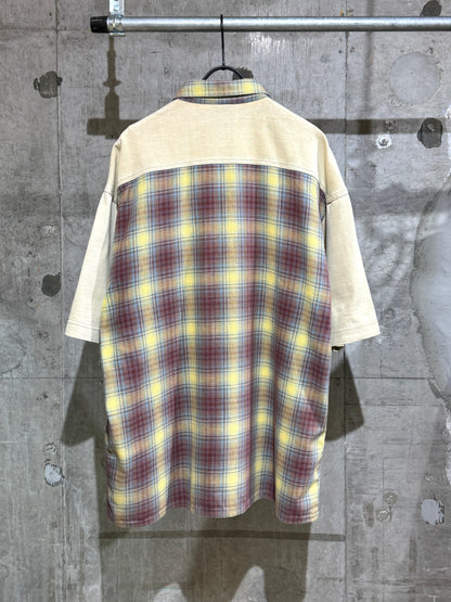 Vintage Euro Zip-up Plaid Shirt