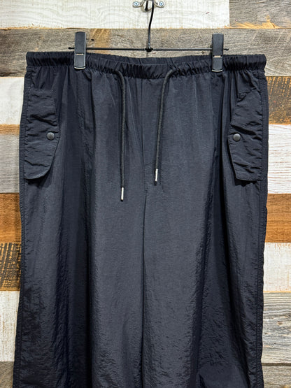 Nylon Parachute Wide Pants
