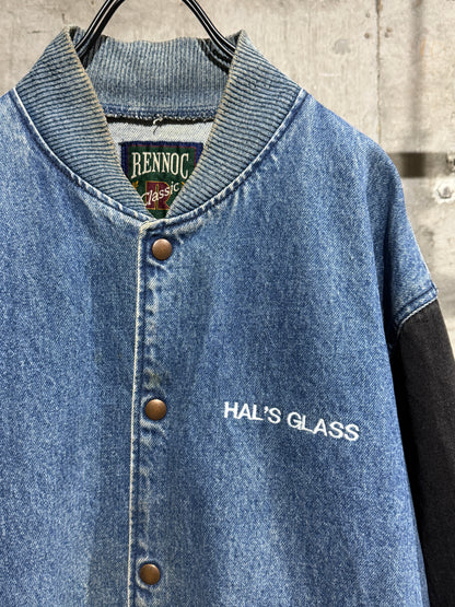 Vintage Denim Varsity Jacket