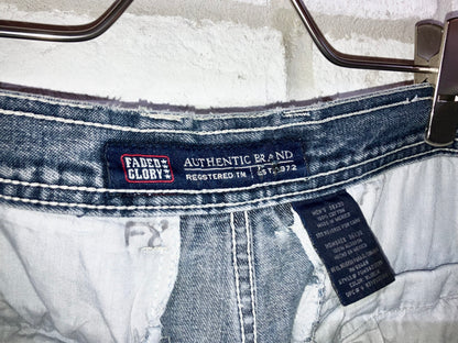 Old Wide Denim Cargo Pants