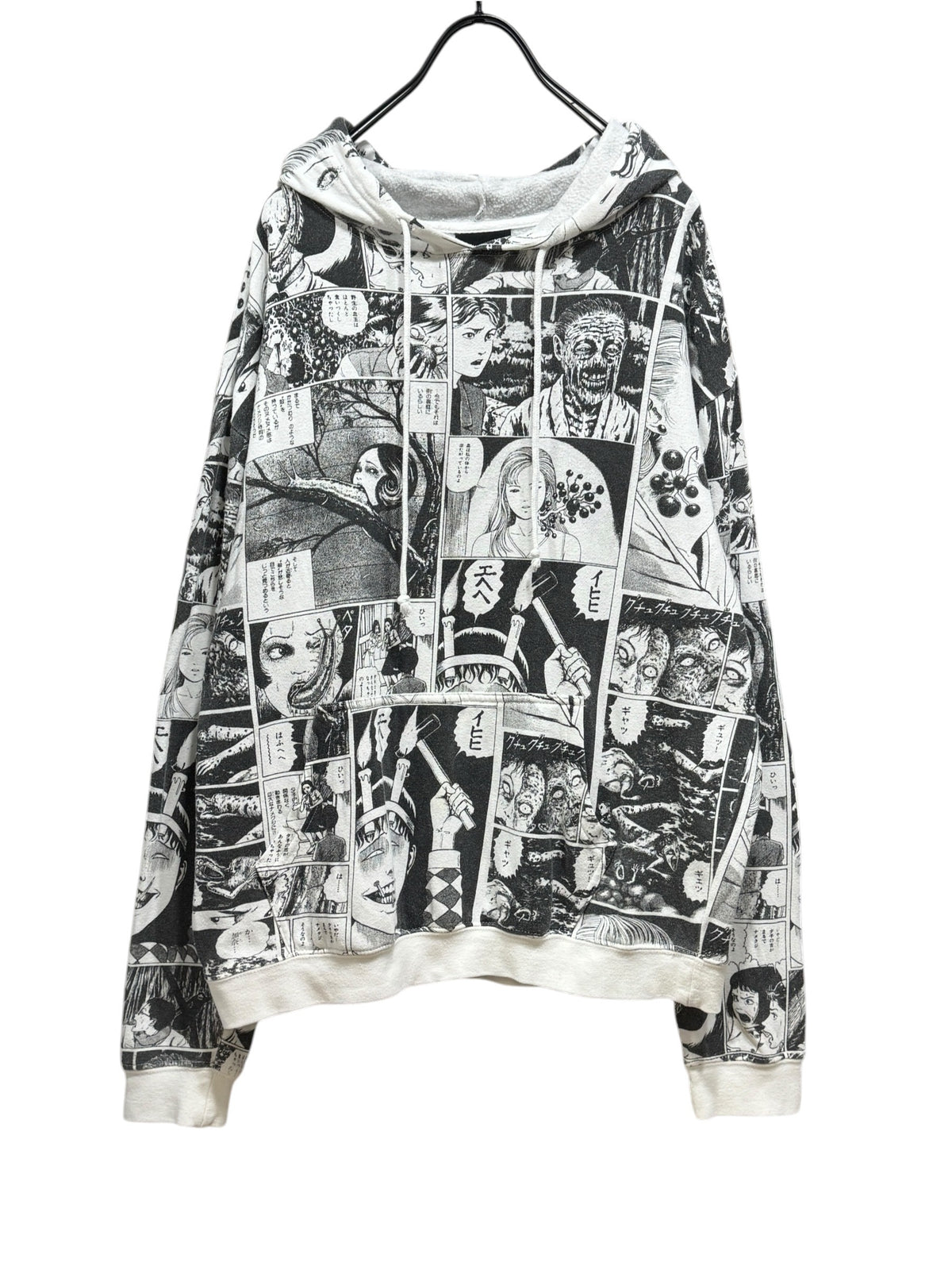 Junji Ito Collection Manga Panel Allover Print Hoodie