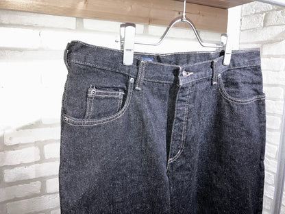 "LANDS'END" 90〜00s Yarn Dye BLK Denim Pants "NOS' Special Piece!!!"