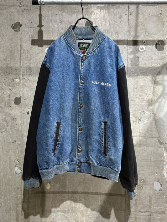 Vintage Denim Varsity Jacket