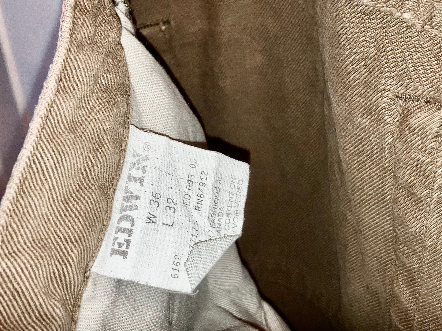 "EDWIN" Old Design Color Pants