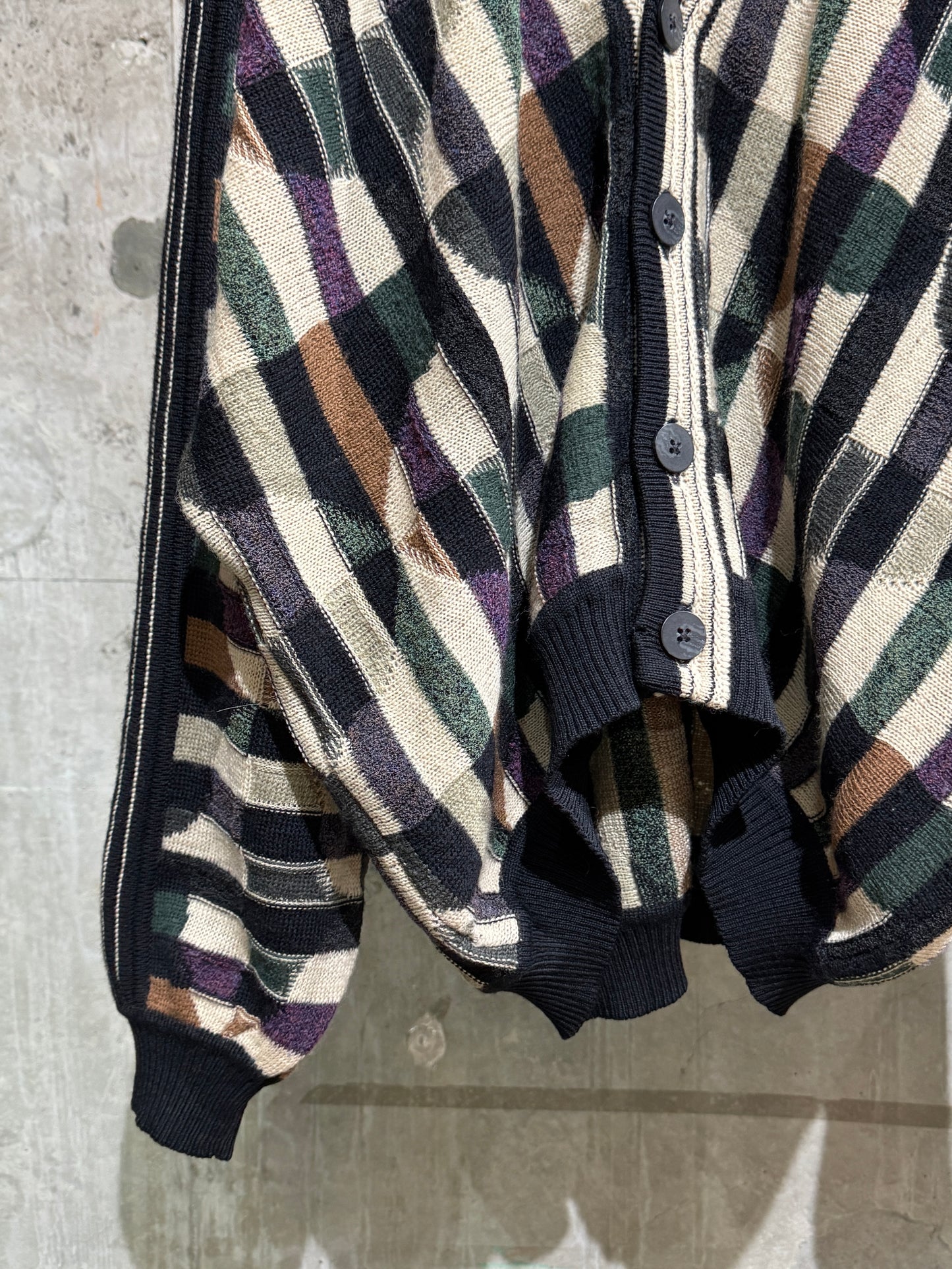 Old St. Croix Geometric Pattern Cardigan