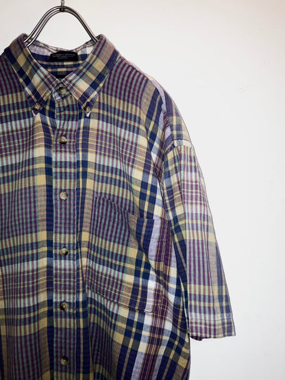 "LANDS'END" Old Madras Check Shirt