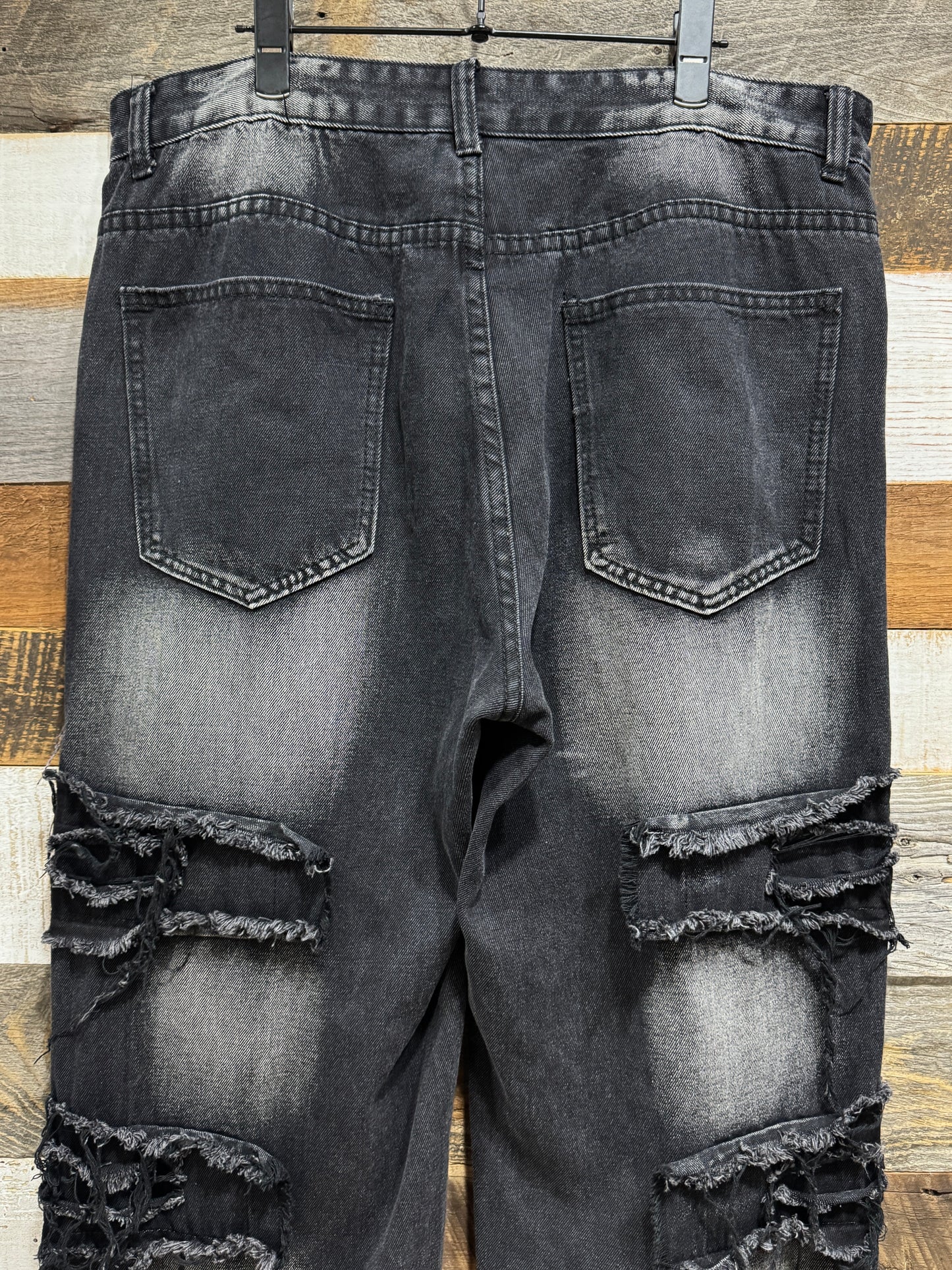Multi-Layer Ripped Denim Pants