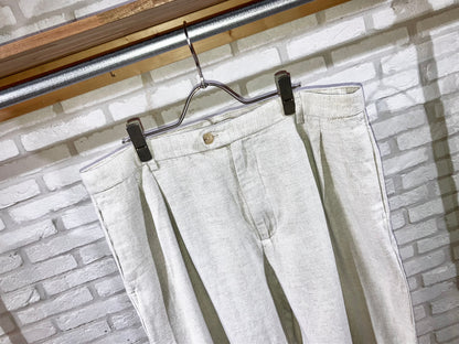 "BANANA REPUBLIC" 10〜20s Cotton&Linen Wide Slacks