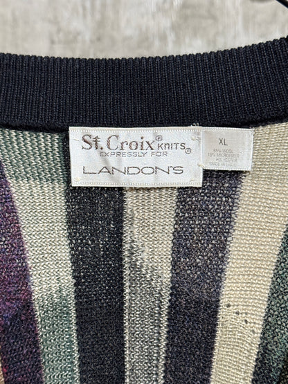 Old St. Croix Geometric Pattern Cardigan