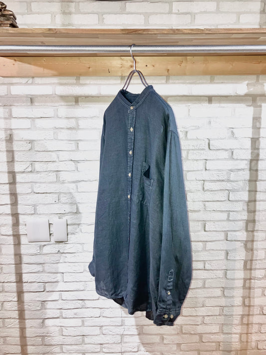 "Eddie Bauer" 00s Garment Dye Linen Shirt