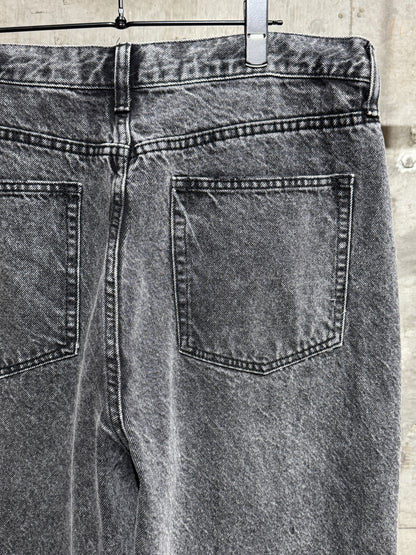 10's Black Wide Denim Pants