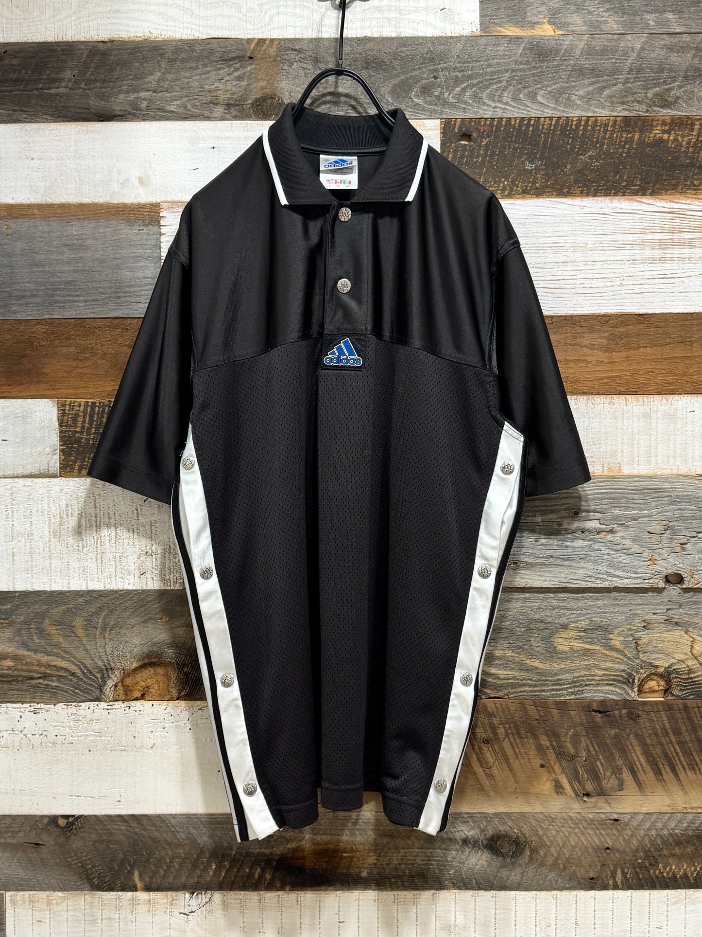 Old Adidas Side Snap Polo Shirt