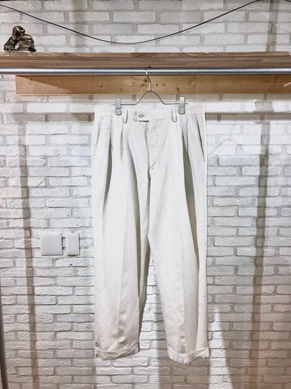 "NOS" 00s Linen&Viscose Wide Slacks