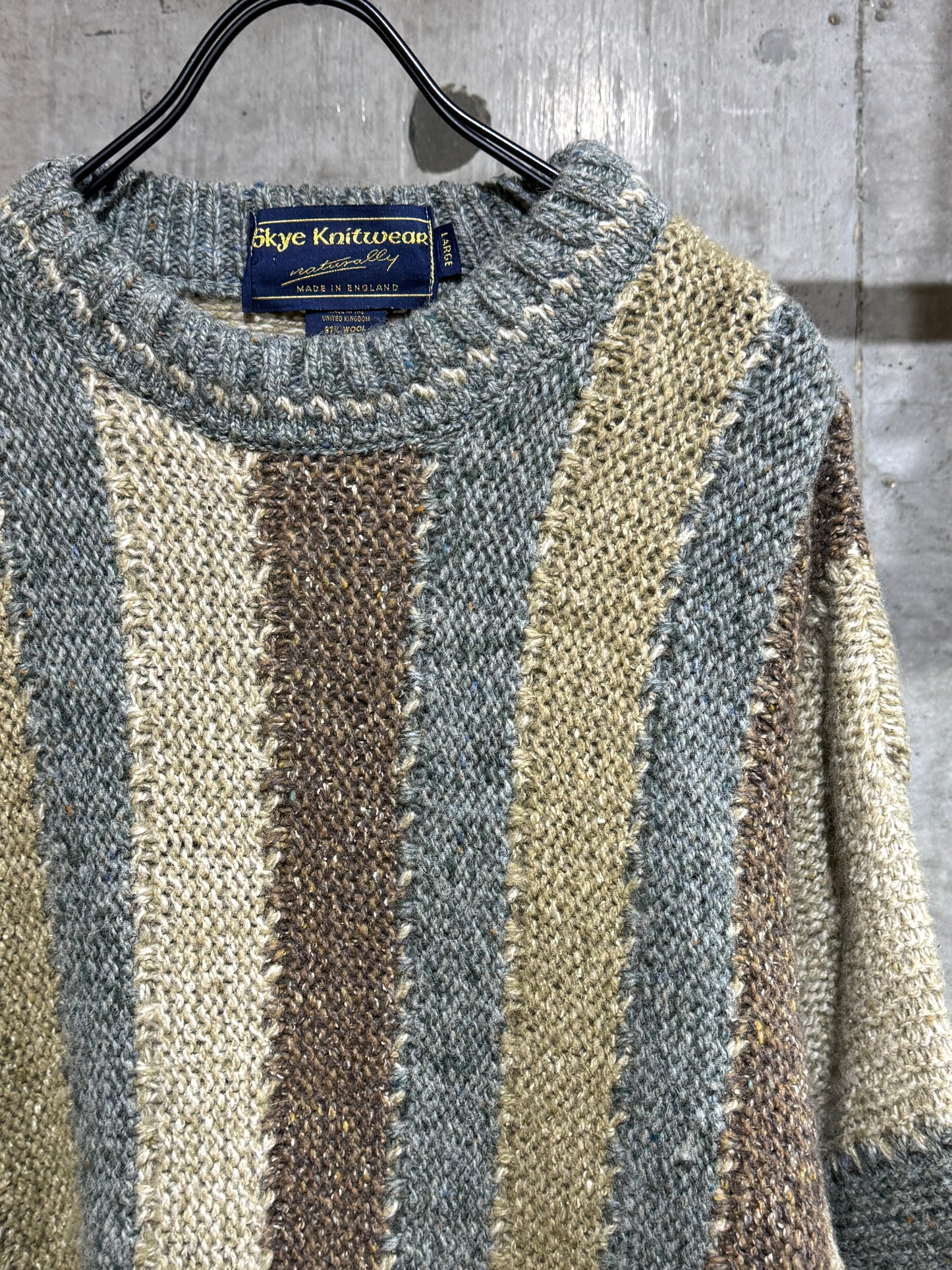 Old England made Wool Striped Sweater