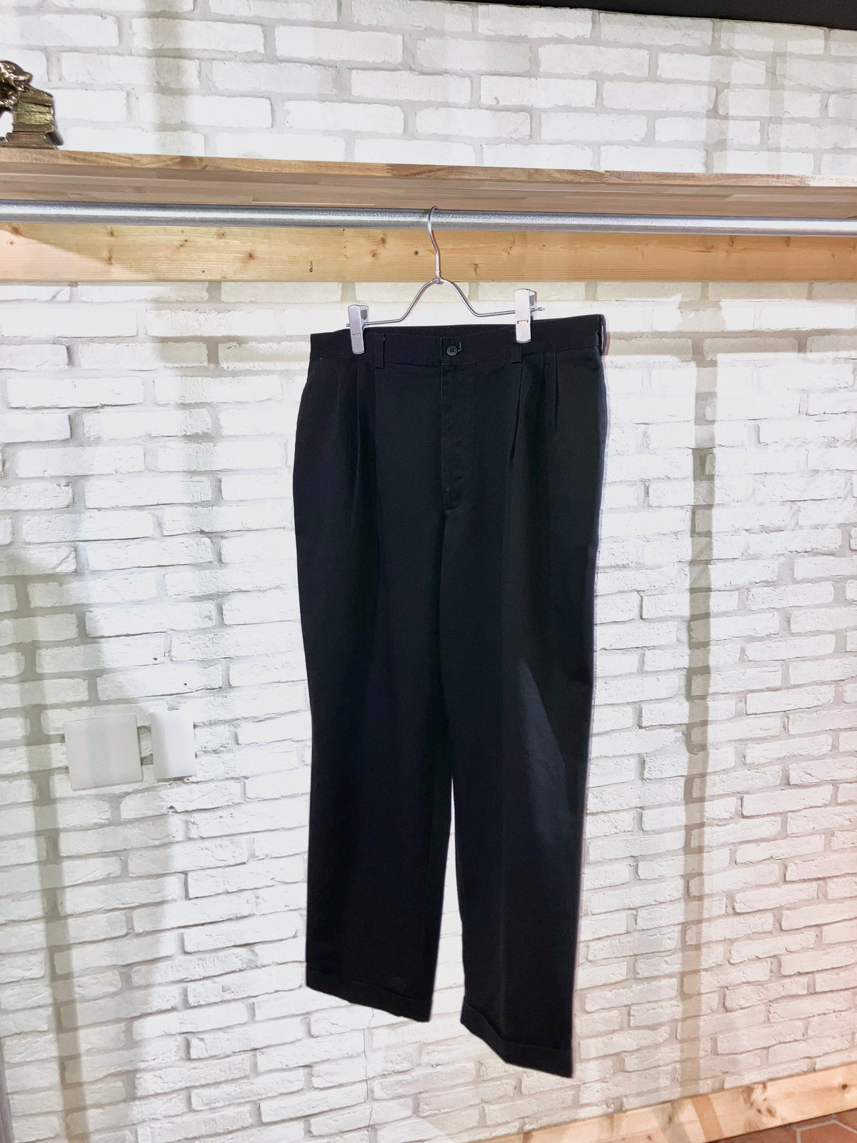 "SAVANE" Old Wide Cotton Slacks