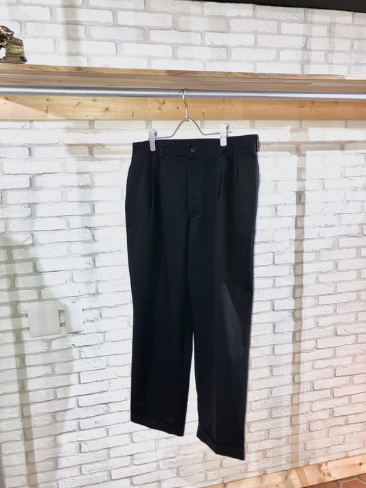 "SAVANE" Old Wide Cotton Slacks