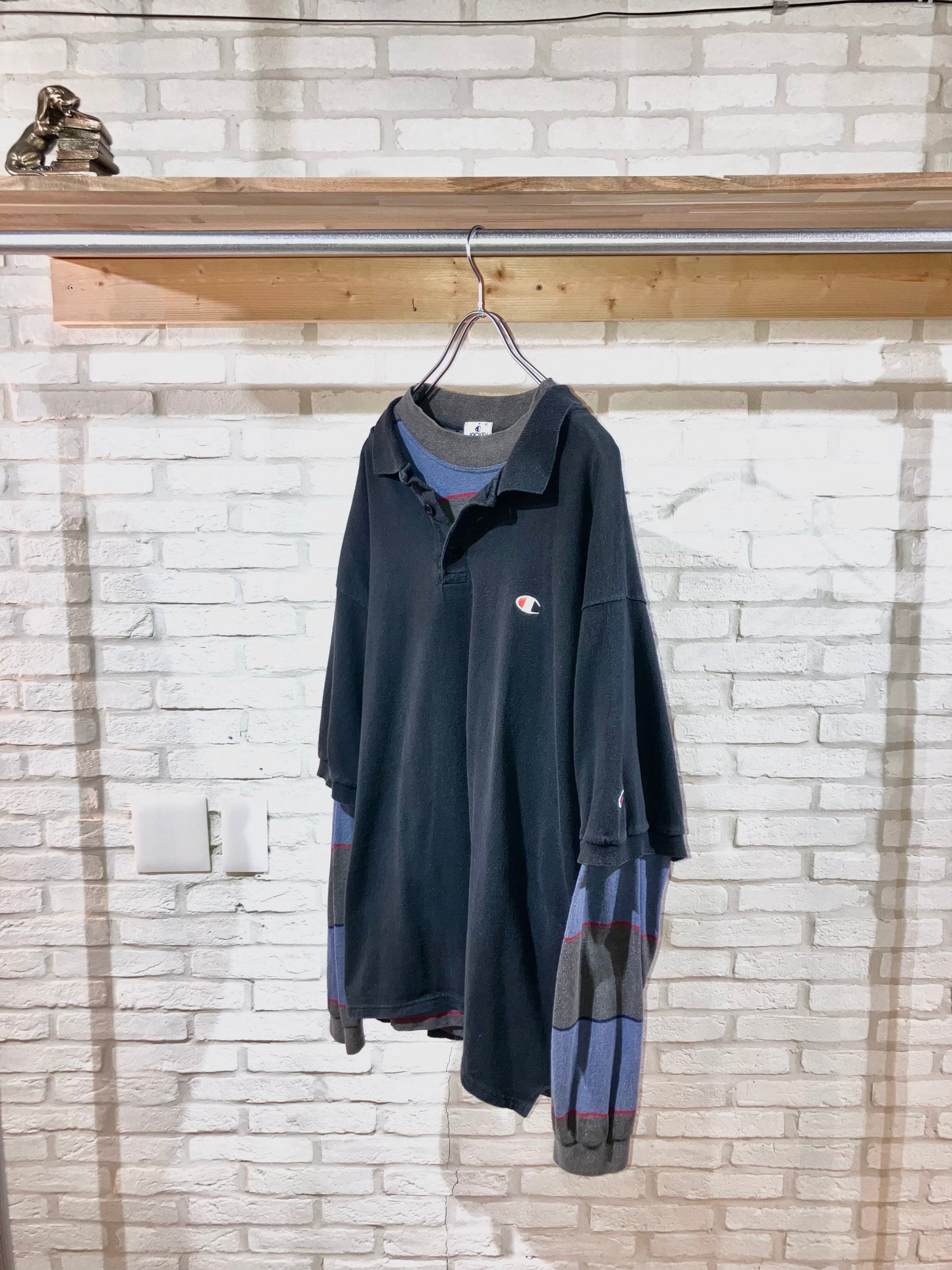 "Champion" Old TEE Fabric Polo Shirt