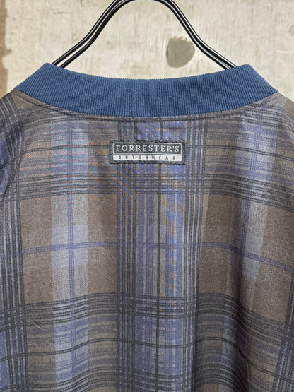 90's Plaid Pullover Jacket