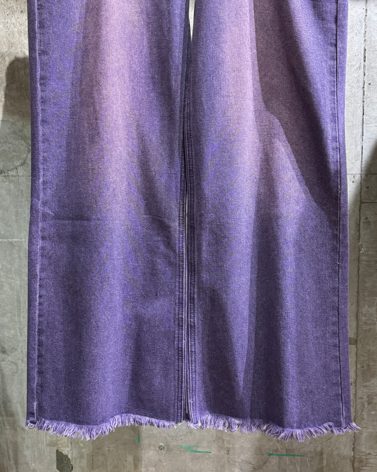 Purple Wide Straight Denim Pants