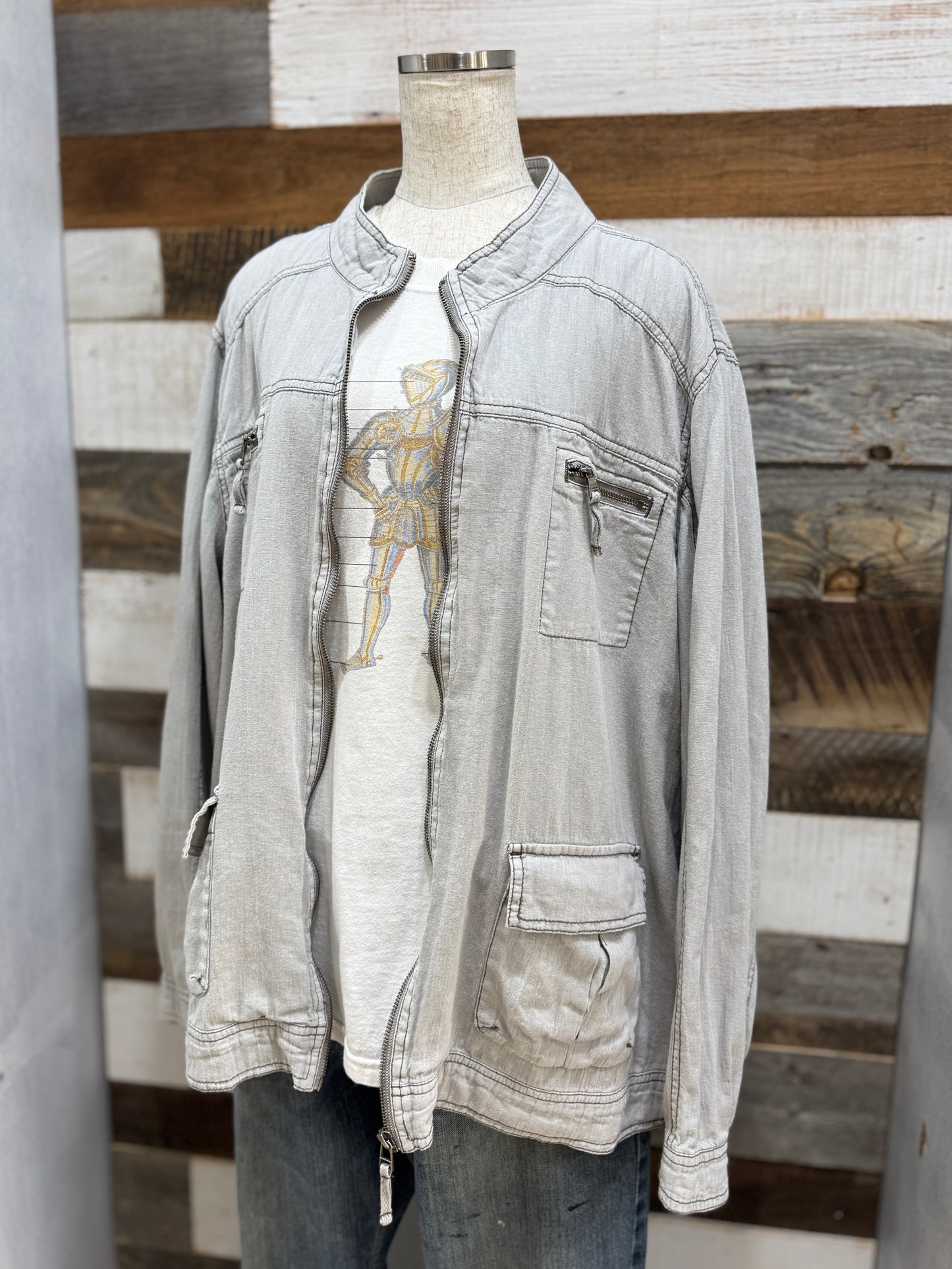 00s Light Weight Linen Multi Pocket Jacket