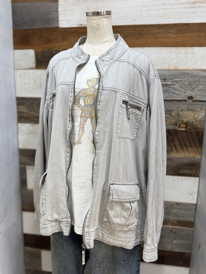 00s Light Weight Linen Multi Pocket Jacket
