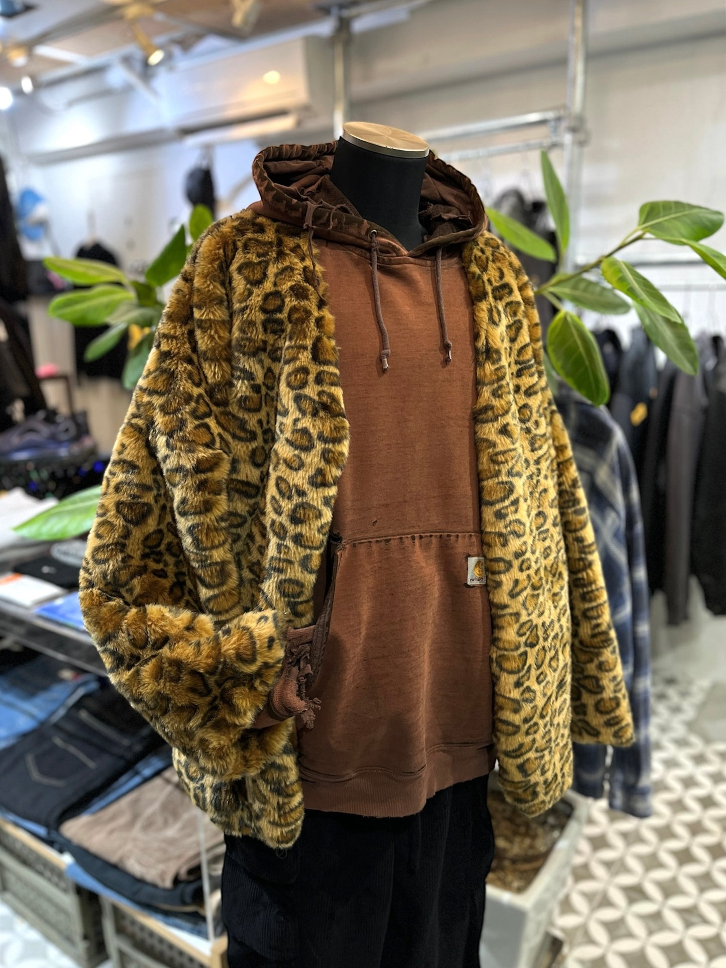 80's Vintage Leopard Fur Jacket