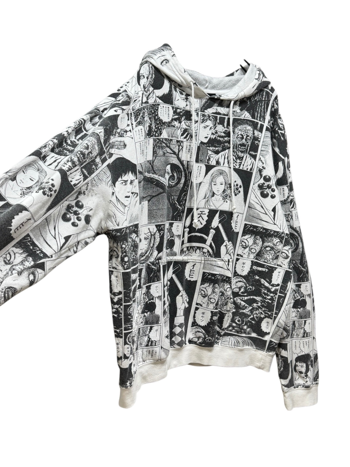 Junji Ito Collection Manga Panel Allover Print Hoodie