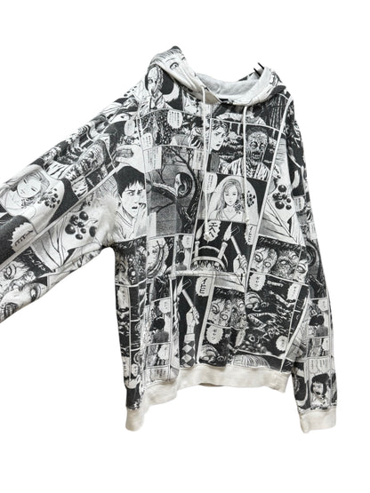 Junji Ito Collection Manga Panel Allover Print Hoodie