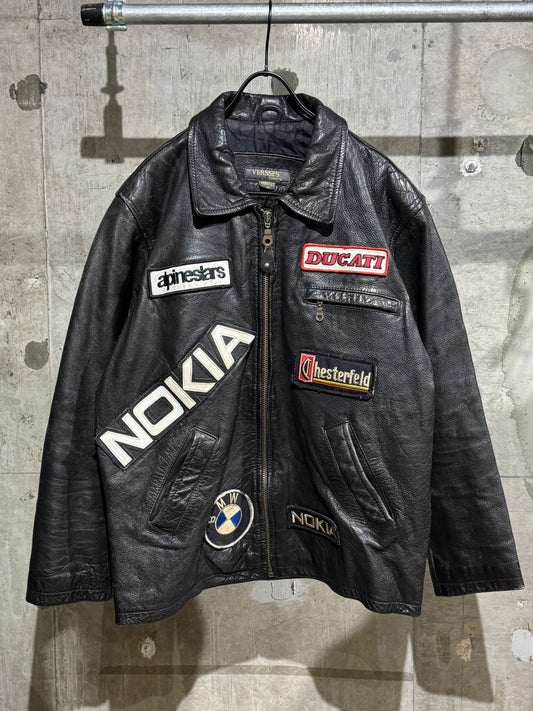 Vintage Euro Racing Leather Jacket