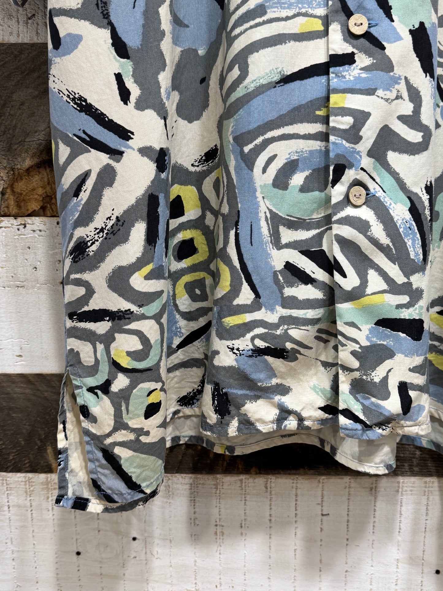 Silk Abstract Pattern SS Shirt